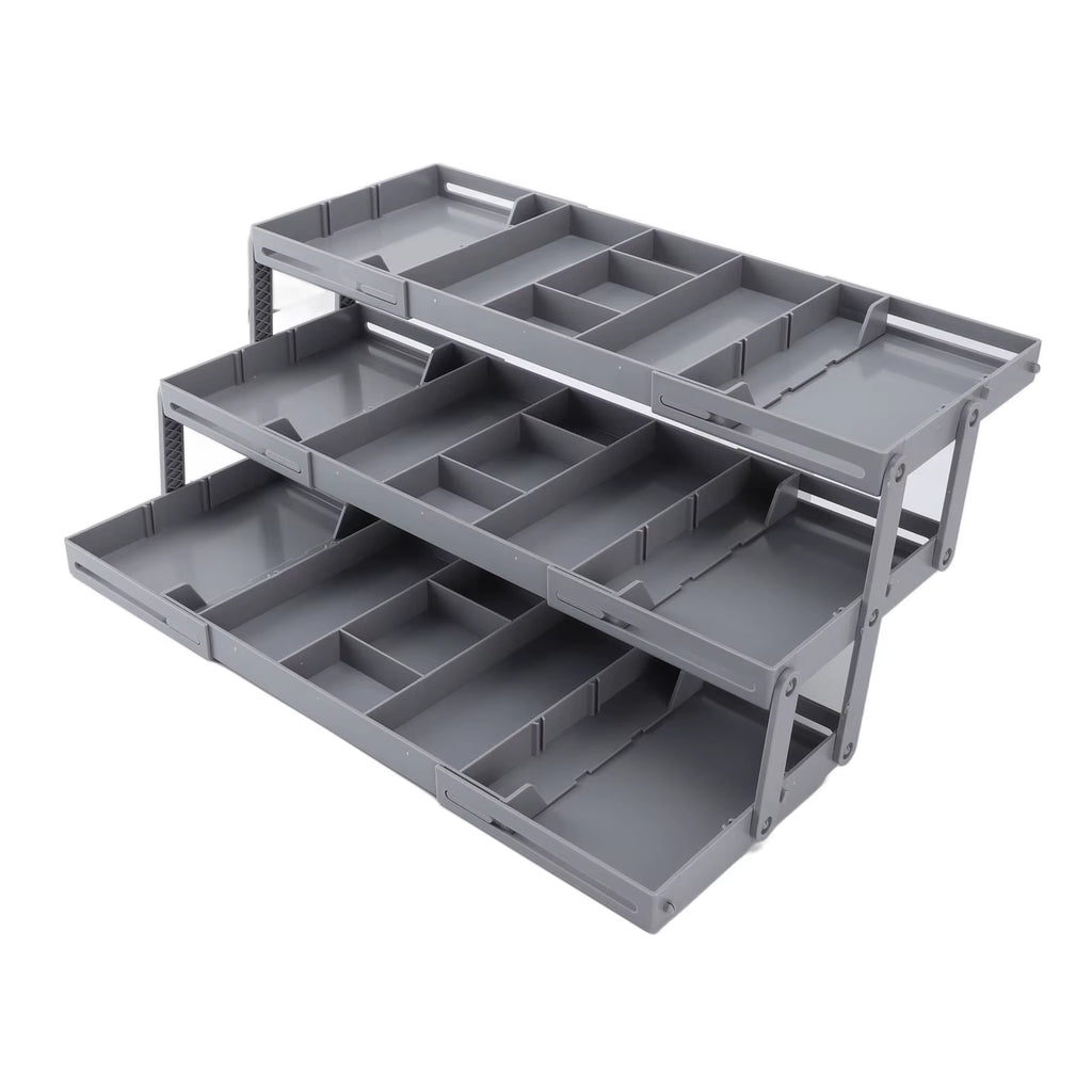 Drawer Organizer Single Row Expandable Folding Jewelry Organizer Tray Earring Storage Display Case for Office Bathroom Kitchen